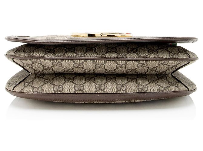Borsa a Spalla Gucci GG Supreme Blondie Medium Marrone Beige - vista 4