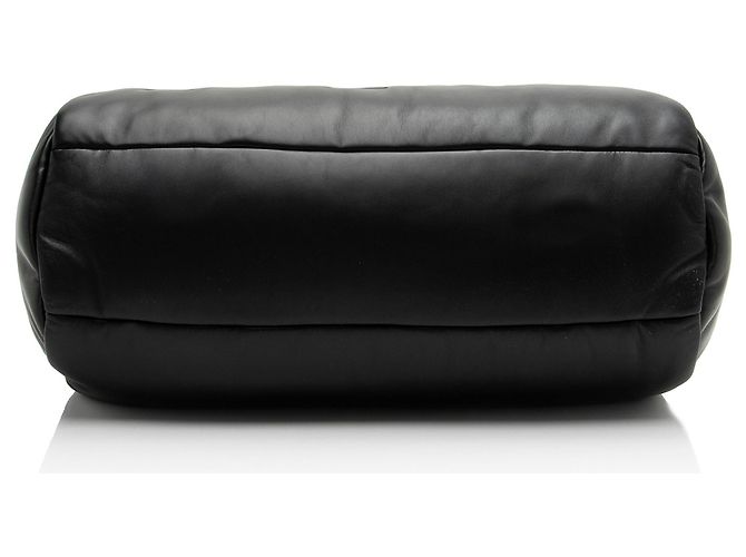 Borsa duffle Saint Laurent in agnello con logo Nero - vista 4