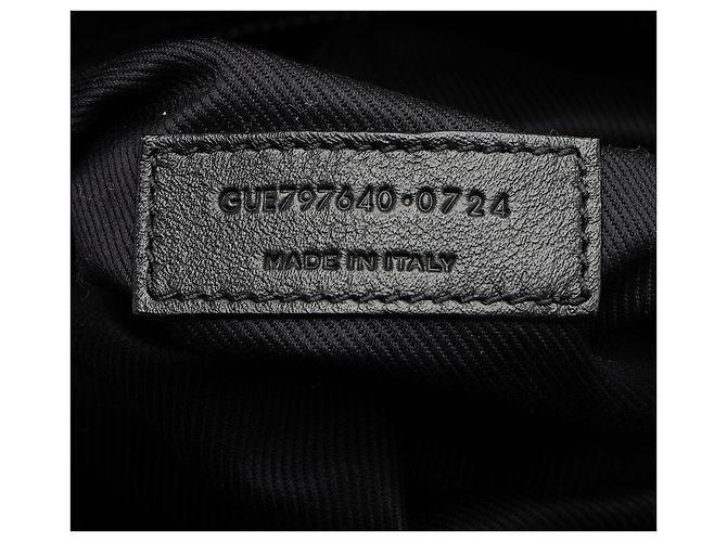 Borsa duffle Saint Laurent in agnello con logo Nero - vista 6