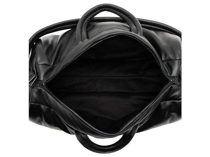 Borsa duffle Saint Laurent in agnello con logo Nero - vista 7
