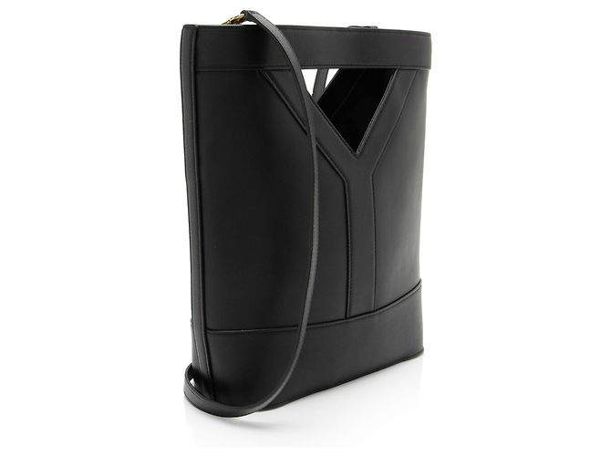 Borsa a secchiello Small Y in pelle Saint Laurent Nero - vista 2