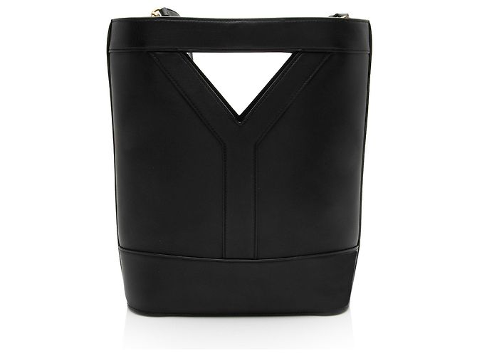 Borsa a secchiello Small Y in pelle Saint Laurent Nero - vista 3