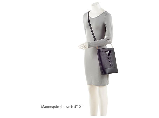 Borsa a secchiello Small Y in pelle Saint Laurent Nero - vista 5