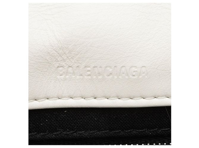 Bolsa de ombro mini Monaco em couro acolchoado Balenciaga Branco - vista 8