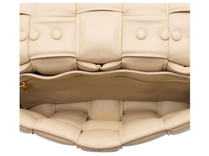 Borsa a tracolla Maxi Cassette in agnello Bottega Veneta Marrone Beige - vista 6
