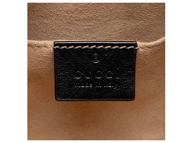 Sac bandoulière petit Gucci Matelasse GG Canvas GG Marmont Marron Beige - vue 8