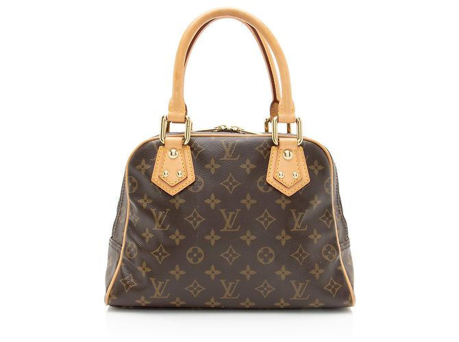 Borsa Manhattan PM in tela Monogram Vintage Louis Vuitton Marrone - vista 3