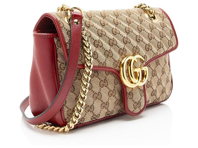 Gucci Matelasse GG Canvas GG Marmont Medium Flap Bag Tasche Braun Beige - Ansicht 2