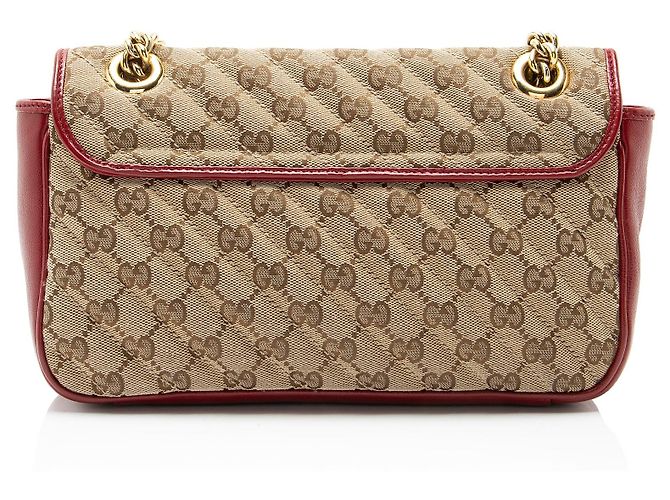Gucci Matelasse GG Canvas GG Marmont Medium Flap Bag Tasche Braun Beige - Ansicht 3