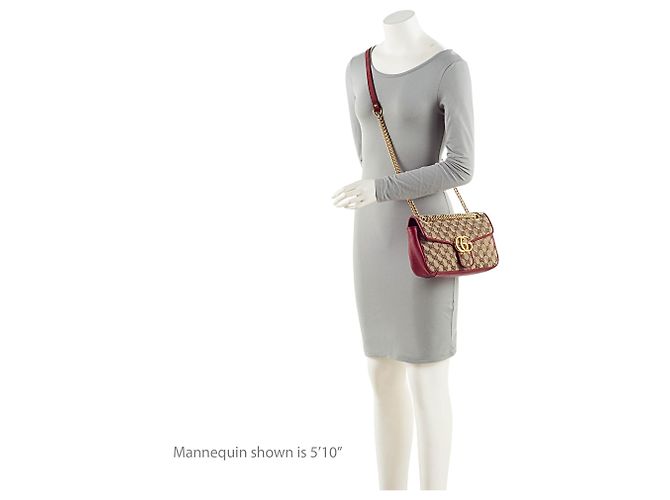 Gucci Matelasse GG Canvas GG Marmont Medium Flap Bag Tasche Braun Beige - Ansicht 5