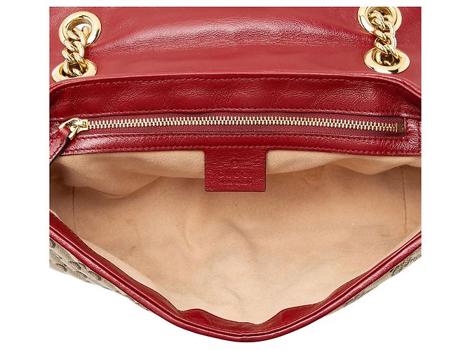 Gucci Matelasse GG Canvas GG Marmont Medium Flap Bag Tasche Braun Beige - Ansicht 7