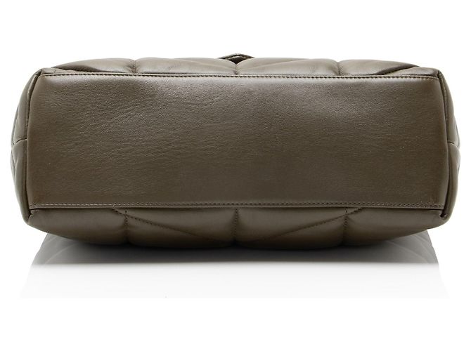 Borsa a tracolla LouLou Small in agnello con monogramma Saint Laurent Verde - vista 4