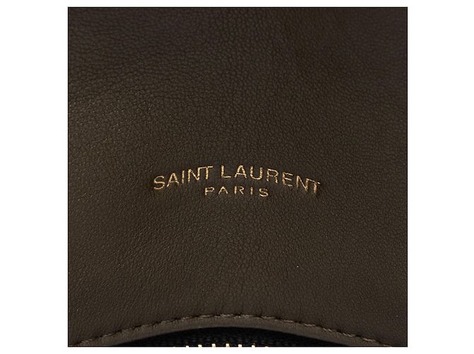 Borsa a tracolla LouLou Small in agnello con monogramma Saint Laurent Verde - vista 9