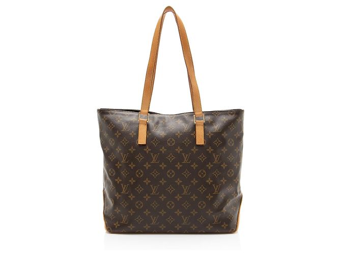 Louis Vuitton Vintage Monogram Canvas Cabas Mezzo Tote Marrone - vista 3