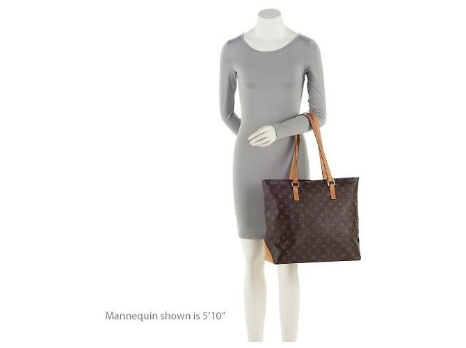 Louis Vuitton Vintage Monogram Canvas Cabas Mezzo Tote Marrone - vista 5