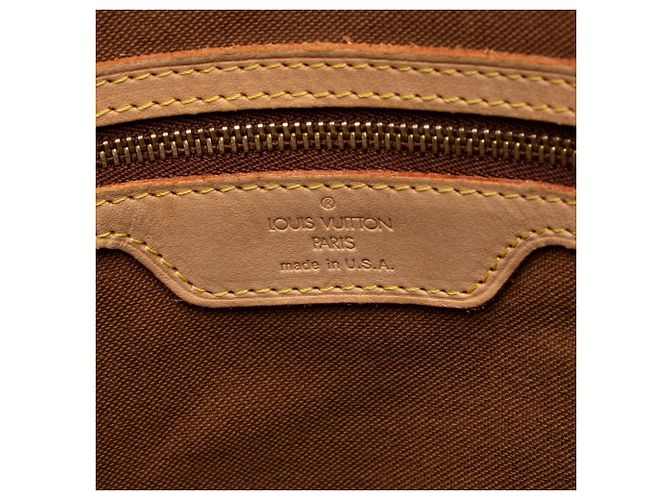 Louis Vuitton Vintage Monogram Canvas Cabas Mezzo Tote Marrone - vista 7