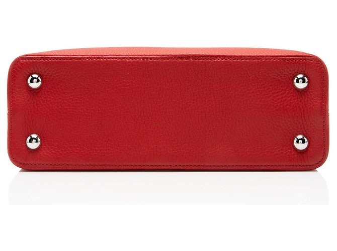 Borsa Louis Vuitton Taurillon Capucines PM Rosso - vista 4