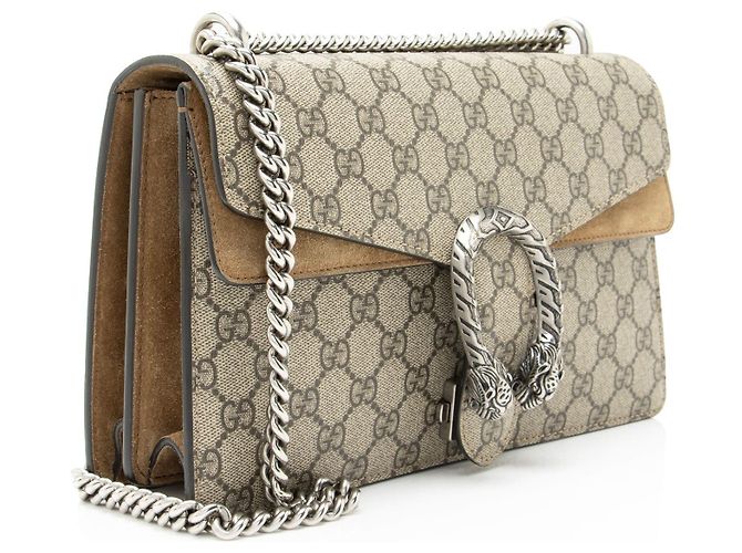 Borsa a tracolla Gucci GG Supreme Dionysus Medium Marrone Beige - vista 2
