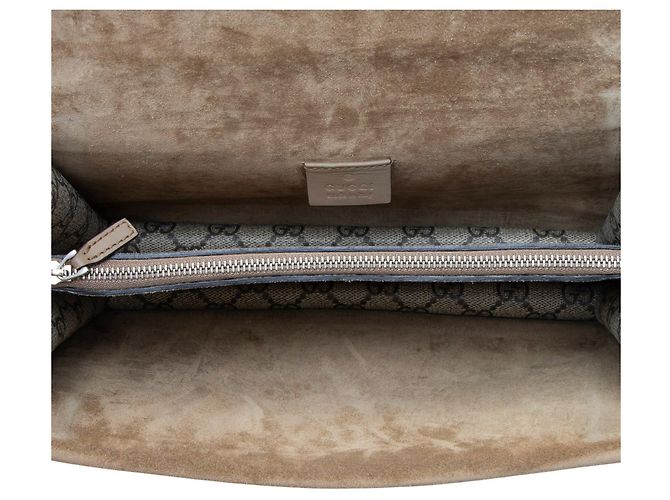 Borsa a tracolla Gucci GG Supreme Dionysus Medium Marrone Beige - vista 7