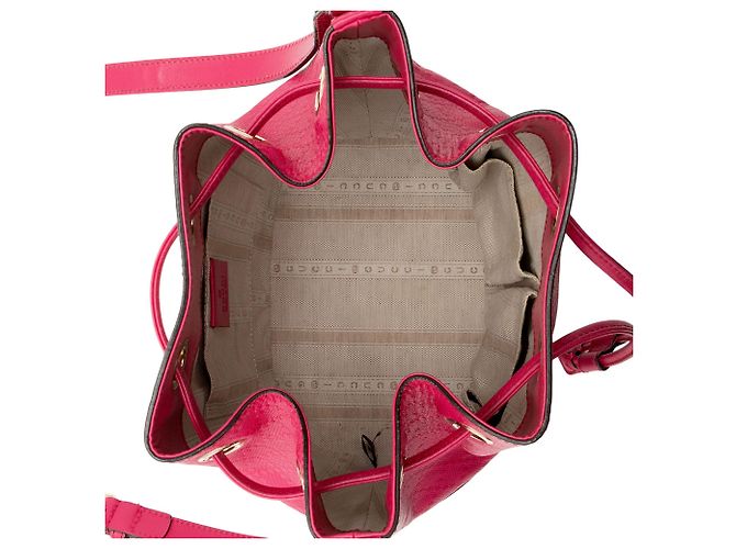 Borsa a secchiello Diamante in pelle lucida Gucci Rosa - vista 3