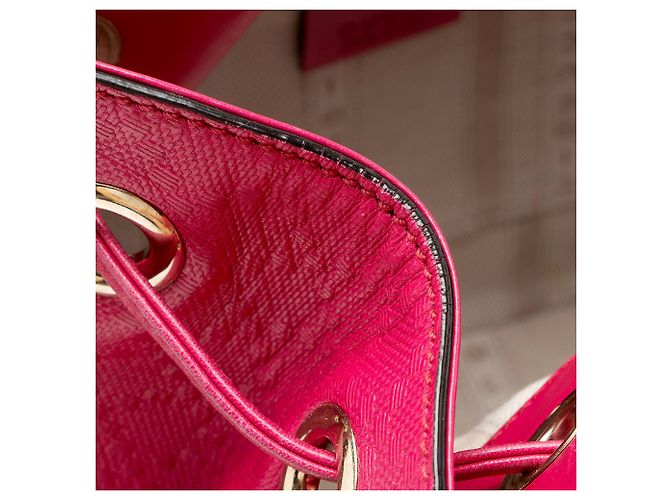 Borsa a secchiello Diamante in pelle lucida Gucci Rosa - vista 6