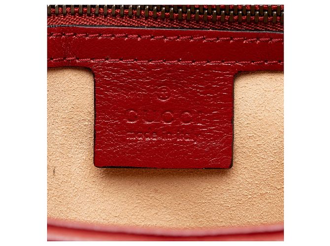 Gucci Matelasse Leather Torchon GG Marmont Small Top Handle Nero - vista 8