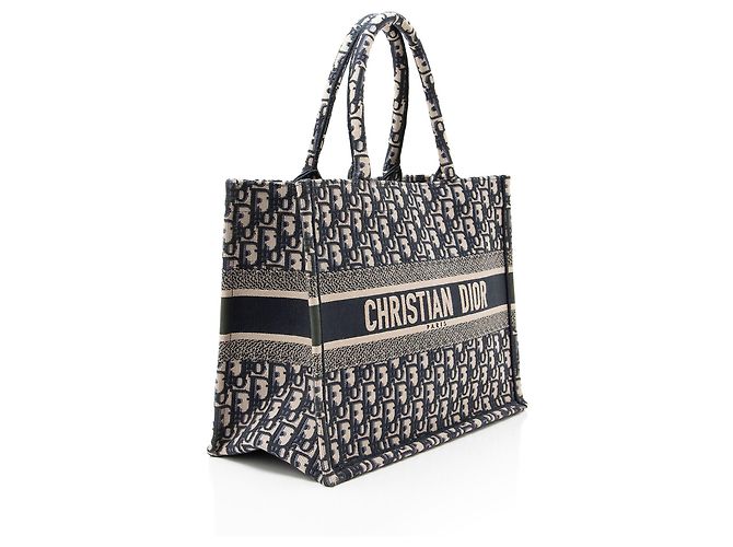 Tote Dior Oblique Medium Azul - vista 2