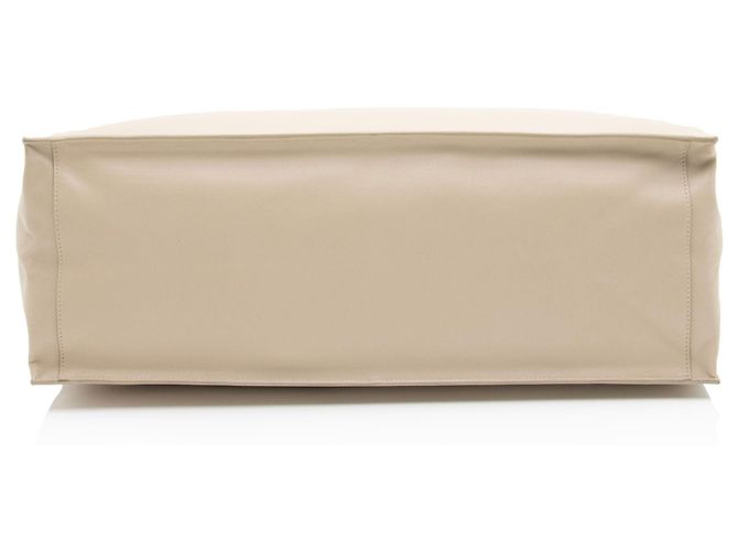Saint Laurent Rive Gauche Large Tote aus Kalbsleder Braun Beige - vista 4