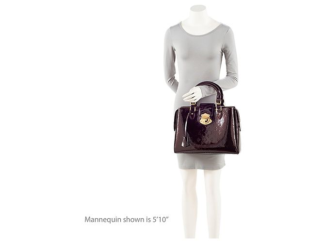 Borsa Louis Vuitton Monogram Vernis Melrose Avenue Rosso - vista 5