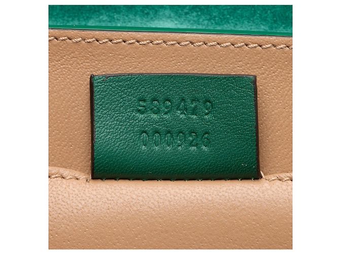 Gucci Sylvie 1969 Mini Top Handle aus Lackleder Grün - Ansicht 5