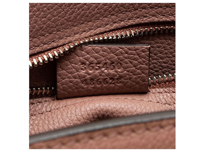 Borsa Jackie Small Tote in pelle martellata morbida Gucci Rosa - vista 6