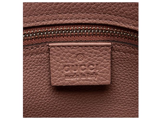 Borsa Jackie Small Tote in pelle martellata morbida Gucci Rosa - vista 8