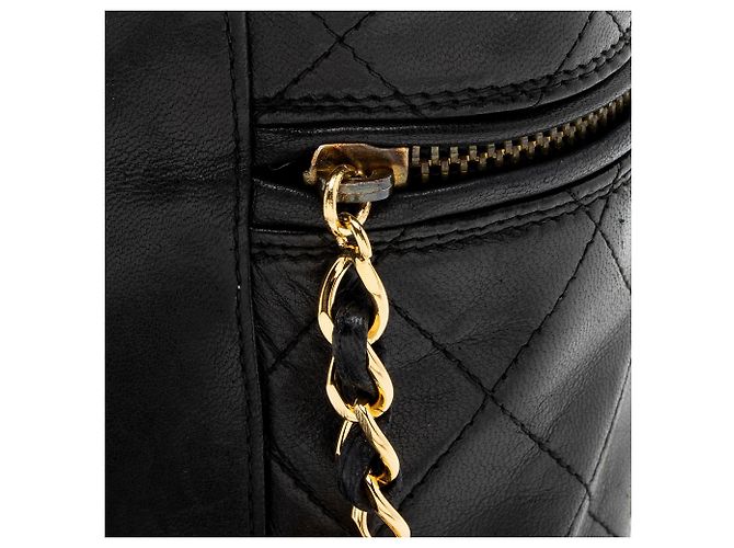 Chanel Vintage Lambskin Tassle Vanity Case con Catena Nero - vista 10