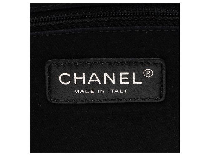 Tote Chanel Denim Deauville Small Negro - vista 8
