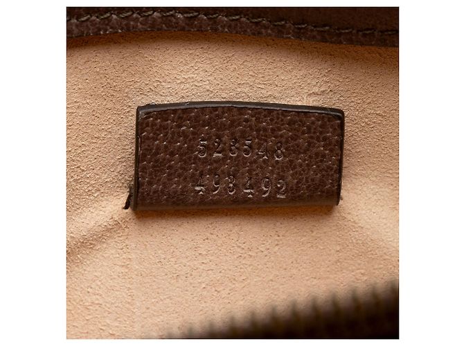 Gucci GG Supreme Leather Tiger Document Crossbody Marrone - vista 6