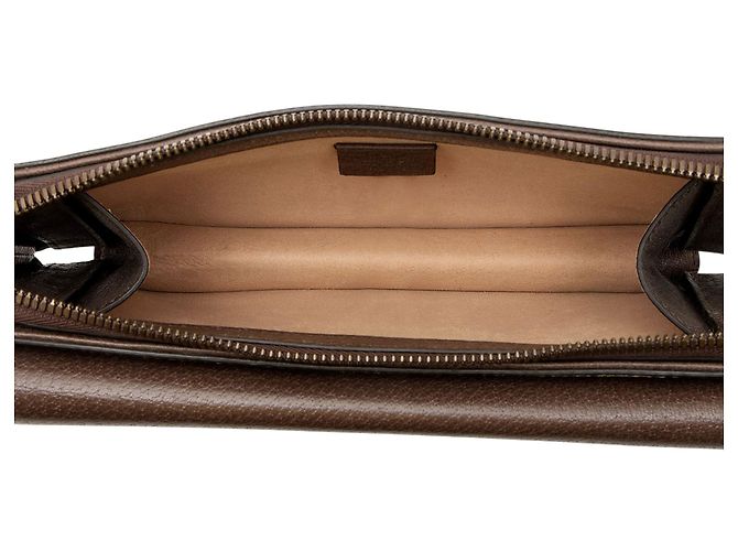 Gucci GG Supreme Leather Tiger Document Crossbody Marrone - vista 7