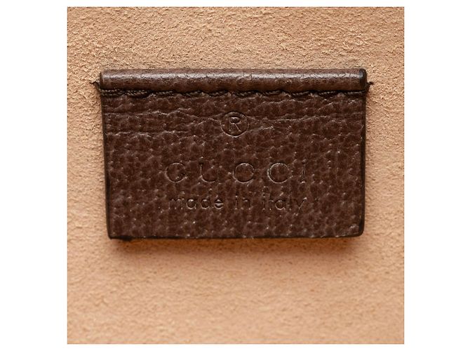 Gucci GG Supreme Leather Tiger Document Crossbody Marrone - vista 8