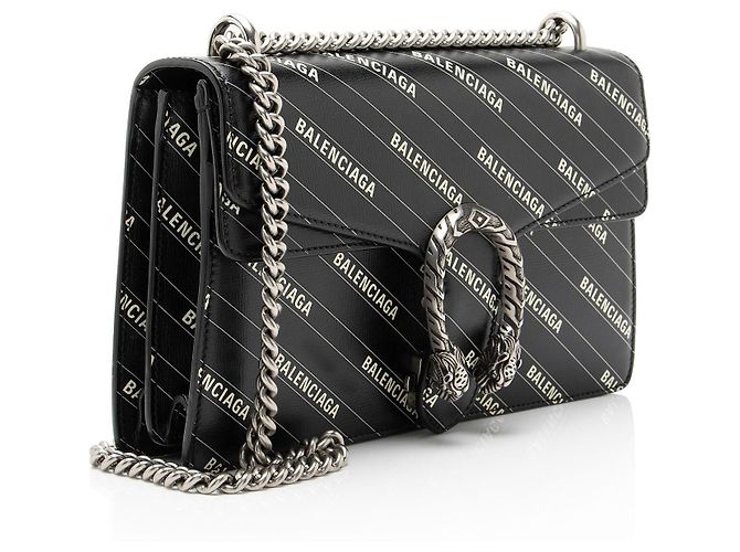 Borsa a tracolla Gucci x Balenciaga Leather The Hacker Project Dionysus Small Nero - vista 2