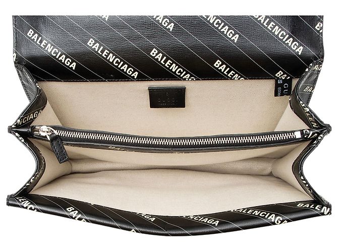 Borsa a tracolla Gucci x Balenciaga Leather The Hacker Project Dionysus Small Nero - vista 7