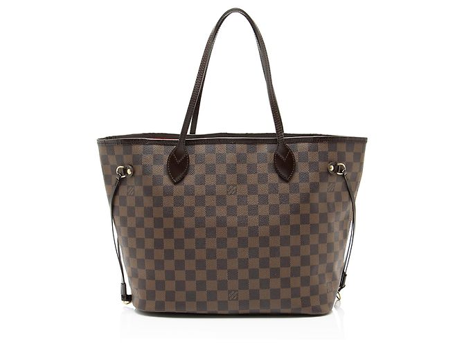 Louis Vuitton Damier Ebene Neverfull MM Tote Marrom - vista 3