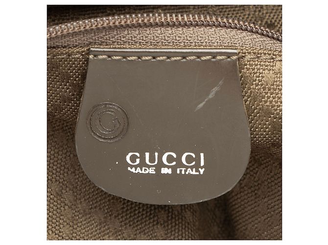 Tote Gucci Vintage Quilted Nylon Bamboo Verde - vista 8