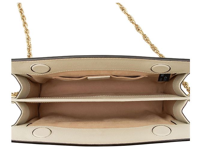 Borsa a tracolla Gucci GG Supreme Flora Ophidia Medium Chain Marrone Beige - vista 7