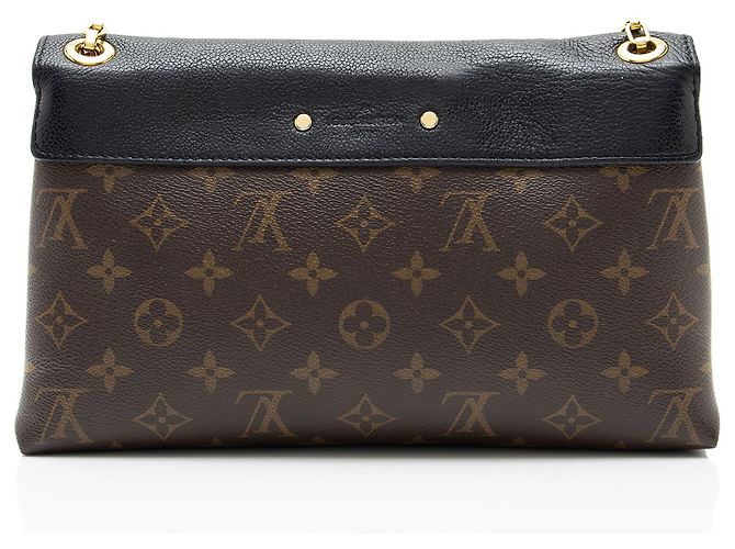 Borsa a Spalla Louis Vuitton Monogram Canvas Pallas Chain Nero - vista 3