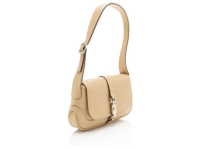 Borsa a Spalla Jackie Mini in Pelle Gucci Marrone Beige - vista 2