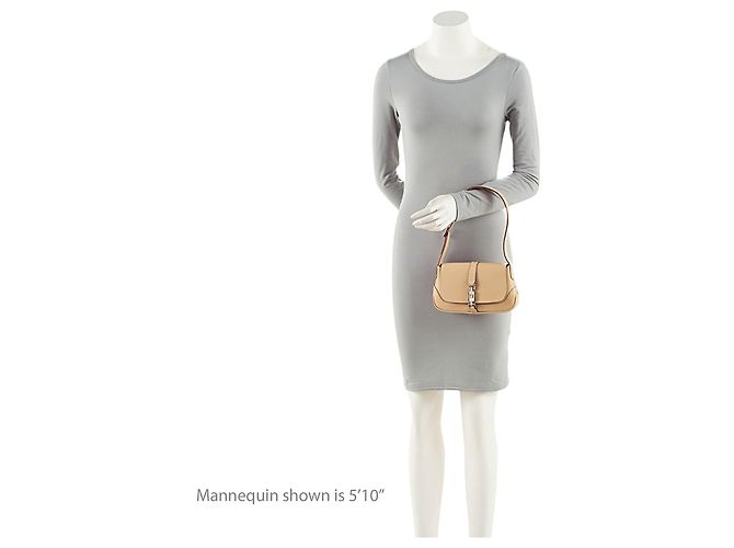 Borsa a Spalla Jackie Mini in Pelle Gucci Marrone Beige - vista 5