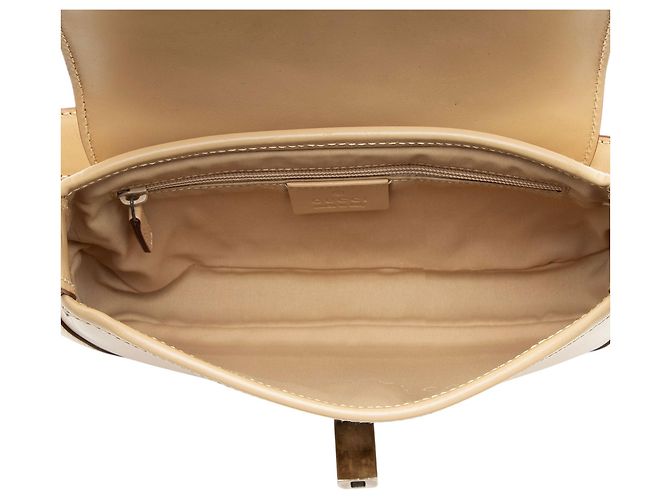Borsa a Spalla Jackie Mini in Pelle Gucci Marrone Beige - vista 7