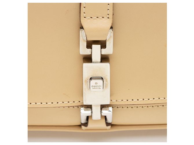 Borsa a Spalla Jackie Mini in Pelle Gucci Marrone Beige - vista 9