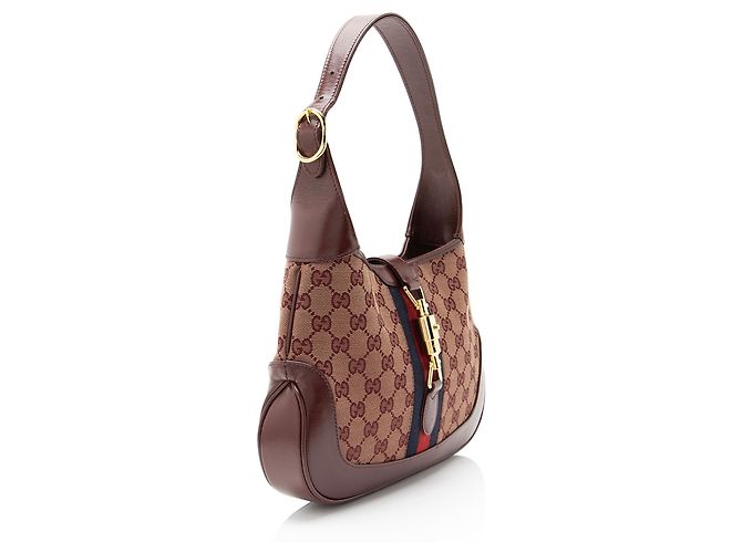 Borsa a Spalla Gucci GG Canvas Jackie 1961 Small Rosso - vista 2
