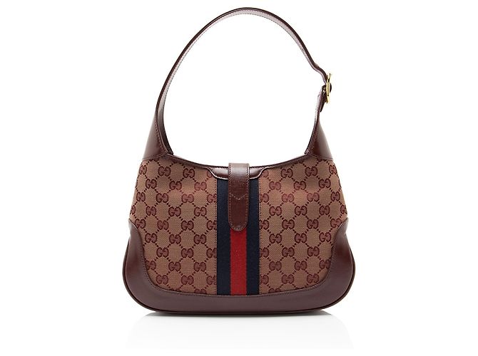 Borsa a Spalla Gucci GG Canvas Jackie 1961 Small Rosso - vista 3