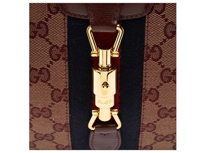 Borsa a Spalla Gucci GG Canvas Jackie 1961 Small Rosso - vista 8